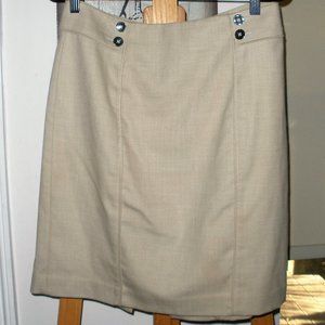White House Black Market Kaki straight skirt 8 P